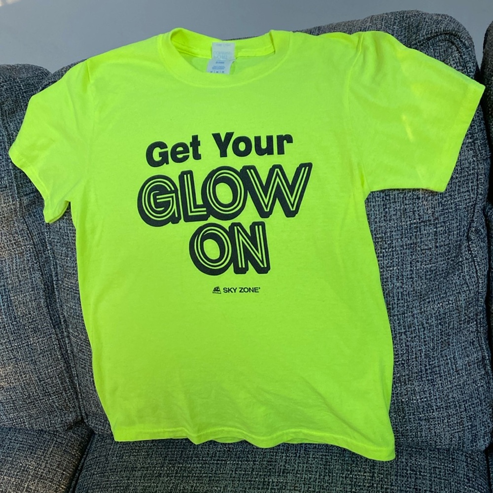 3/$15 - Neon Yellow Unisex Get Your Glow On T-Shirt, Size Youth M